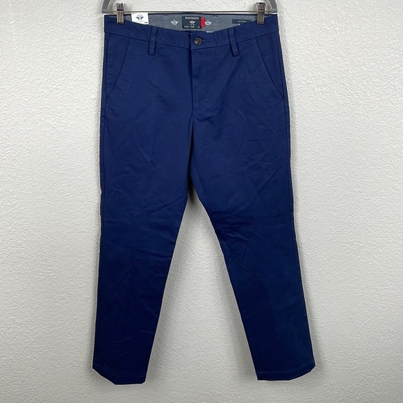 NWT Dockers Slim Fit Flexible Waistband Workday Khaki Pants Blue Office 31 x 30 - Picture 3 of 16